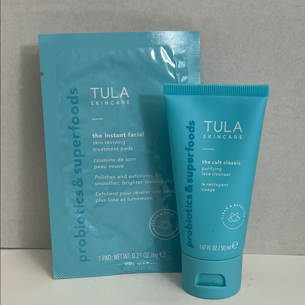 Tula Instant Facial & Cleanser Set (1.67 flOz cleanser)